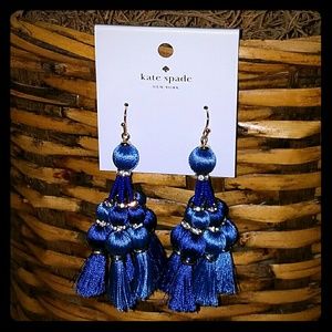 Kate spade pretty poms tassel drop earrings